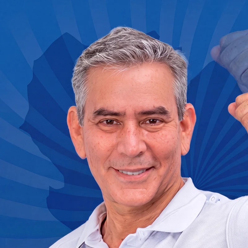 Retrato oficial de Reynaldo Hilbck, candidato al Gobierno Regional de Piura 2026